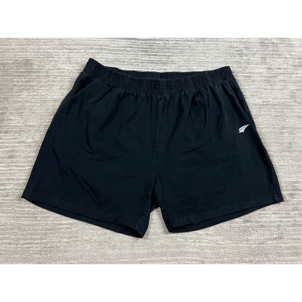 EZRUN Shorts Mens XXL Black Athletic Cotton Blend Stretch Lounge Activewear